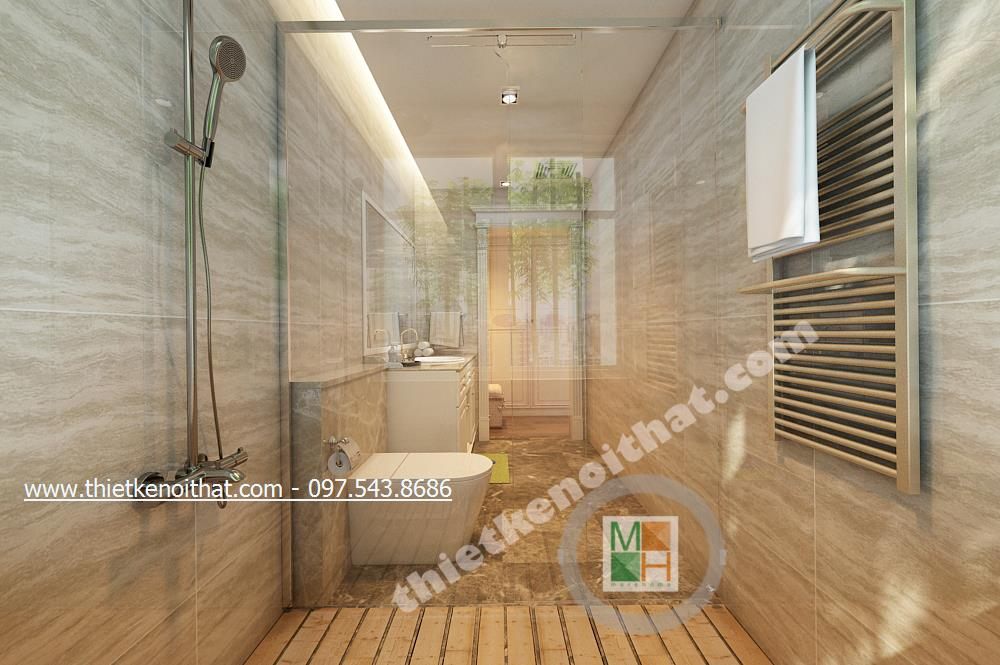 Thiết kế nội thất phòng tắm căn hộ Duplex Mandarin Garden Hoàng Minh Giám Cầu Giấy Hà Nội